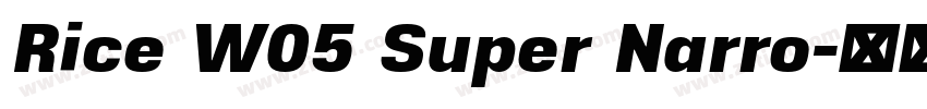 Rice W05 Super Narro字体转换 Rice W05 Super Narro字体转换